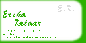 erika kalmar business card